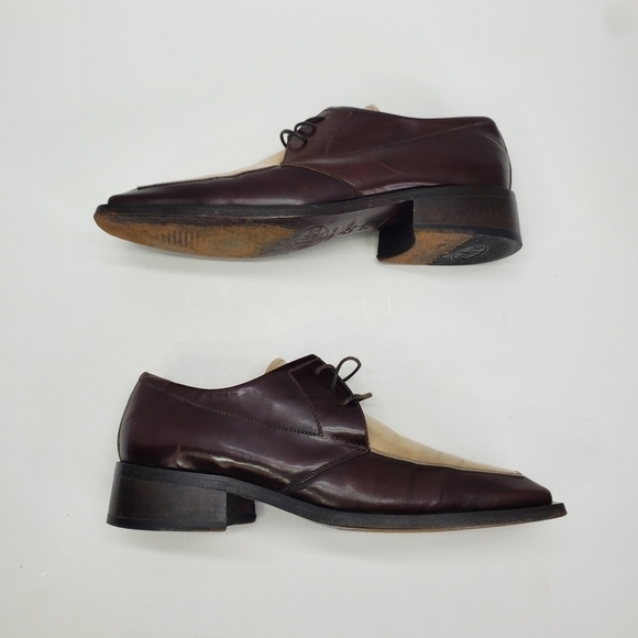 Olivier Shoes Mens 9.5 M Leather Derbys   Brown And Tan Quality Made In Italy - Picture 13 of 16
